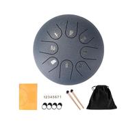 steel tongue drum, Instrumento de percusión 6 pulgadas 8 notas Tambor de acero Alivio del estrés,for Meditation Yoga(Navy Blue)