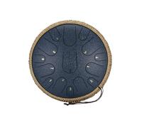 steel tongue drum, Instrumento de percusión profesional de tambor de lengua de acero etéreo con llave C de 14 pulgadas y 15 tonos,for Musical Education(Desktop clip)