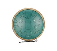 steel tongue drum, Instrumento de percusión profesional de tambor de lengua de acero etéreo con llave C de 14 pulgadas y 15 tonos,for Meditation Yoga(Add Pier Extension red)