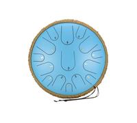 steel tongue drum, Instrumento de percusión profesional de tambor de lengua de acero etéreo con llave C de 14 pulgadas y 15 tonos,for Meditation Yoga(Upper Shell1)