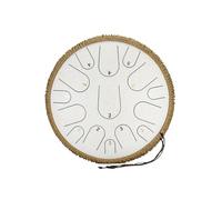 steel tongue drum, Instrumento de percusión profesional de tambor de lengua de acero etéreo con llave C de 14 pulgadas y 15 tonos,for Meditation Yoga(BET300 with clamp)