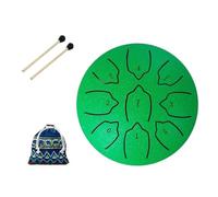 steel tongue drum, Mini tambor de lengua de acero de 9 tonos de 4 pulgadas, instrumento de percusión portátil for adultos principiantes y jugadores,for Meditation Yoga(Tapered Light Green)