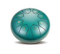 steel tongue drum, Tambor de lengua de 6 pulgadas, tambores de relajación curativos con sonido de 8 tonos, percusión de acero al carbono,for Meditation Yoga(Arrow Green)
