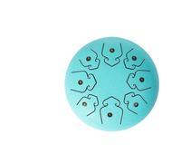 steel tongue drum, Tambor de lengua de 6 pulgadas, tambores de relajación curativos con sonido de 8 tonos, percusión de acero al carbono,for Musical Education(Elf Lake Blue)