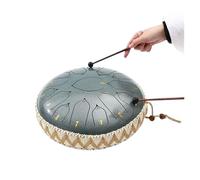 steel tongue drum, Tambor de lengua profesional for principiantes, tambores curativos con sonido de relajación,for Musical Education(13 Inch 15Tone China)