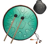Steel Tongue Tambor de acero Handpan Drum Instrumentos de percusión musical para niños adultos principiantes para meditación Yoga Zazen, sonido sanador (14 pulgadas, 15 notas)