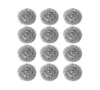Steel Wool Scrubbers, Heavy Duty Metal Cleaning Pads For Cookware, 12 Piece | Durable Steel Fibers Remove Grease Burnt Food And Tough From Pots Pans Ovens Grills Sinks Skillets Stoves And Kitchen
