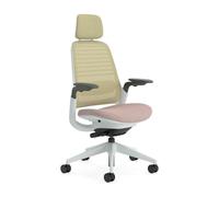Steelcase Series 1, silla de oficina ergonómica con sujeción lumbar, brazos 4D y reposa cabeza regulables, respaldo de malla Lenteja