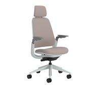 Steelcase Series 1, Silla de Oficina ergonómica con sujeción Lumbar, Brazos 4D y reposa Cabeza Regulables, Respaldo de Malla Malva Apagado; Fabricado en Europa