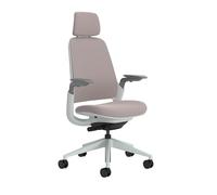 Steelcase Series 1, Silla de Oficina ergonómica con sujeción Lumbar, Brazos 4D y reposa Cabeza Regulables, Respaldo de Malla Lenteja; Fabricado en Europa
