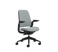 Steelcase Series 1, Silla de Oficina ergonómica con sujeción Lumbar y Brazos 4D Regulables, Respaldo de Malla Nube Tormenta