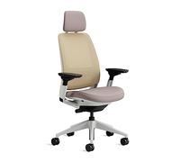 Steelcase Series 2, silla de oficina ergonómica con sujeción lumbar, brazos 4D y reposa cabeza regulables, respaldo de malla Lenteja; Fabricado en Europa