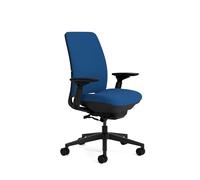 Steelcase Silla ergonómica: Amia, Brazos 4D, Ajuste Asiento, Azul Real