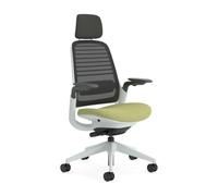 Steelcase Silla ergonómica de Oficina: Series 1, Lumbar, reposa Cabeza, | Brote, Brazos 4D, Ruedas para todo tipo de suelos, materiales premium, hasta 150 kg y 190 cm, comodidad del asiento