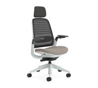 Steelcase Silla ergonómica de Oficina: Series 1, Lumbar, reposa Cabeza, | Trufa, Brazos 4D, Ruedas para todo tipo de suelos, materiales premium, hasta 150 kg y 190 cm, comodidad del asiento