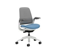 Steelcase Silla ergonómica de Oficina: Series 1, Soporte Lumbar | Azul, Brazos 4D, Ruedas para todo tipo de suelos, materiales premium, hasta 150 kg y 190 cm, comodidad del asiento