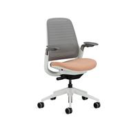 Steelcase Silla ergonómica de Oficina: Series 1, Soporte Lumbar | Naranja, Brazos 4D, Ruedas para todo tipo de suelos, materiales premium, hasta 150 kg y 190 cm, comodidad del asiento