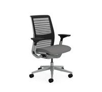 Steelcase Silla ergonómica de Oficina: Think, Soporte Lumbar, Brazos 4D | Gris búho, Ruedas para todo tipo de suelos, materiales premium, hasta 150 kg y 190 cm, comodidad del asiento