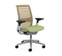Steelcase Silla ergonómica de Oficina: Think, Soporte Lumbar, Brazos 4D | Verde brote, Ruedas para todo tipo de suelos, materiales premium, hasta 150 kg y 190 cm, comodidad del asiento