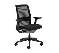 Steelcase Think, silla de oficina ergonómica con respaldo de malla, sujeción lumbar regulable en altura y brazos regulables Ónix