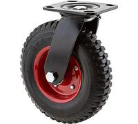 Steelex D2578 fijo Heavy Duty Industrial rueda, 6 - 1/4-inch, negro, D2581