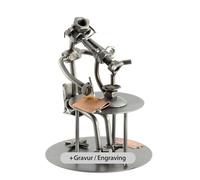 Steelman24 I Biólogo con Microscopio con Grabado Personal I Made in Germany I Idea para Regalo