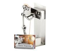 Steelman24 I Electricista con Portatarjetas De Visita con Grabado Personal I Made in Germany I Idea para Regalo