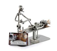 Steelman24 I Fisioterapeuta con Portatarjetas De Visita con Grabado Personal I Made in Germany I Idea para Regalo