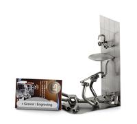 Steelman24 I Fontanero con Portatarjetas De Visita con Grabado Personal I Made in Germany I Idea para Regalo