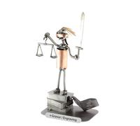 Steelman24 I Justicia con Portatarjetas De Visita con Grabado Personal I Made in Germany I Idea para Regalo