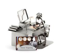 Steelman24 I Ordenador PC con Portatarjetas De Visita con Grabado Personal I Made in Germany I Idea para Regalo