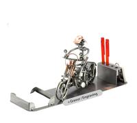 Steelman24 I Organizador De Sobremesa Chopper Grande con Grabado Personal I Made in Germany I Idea para Regalo