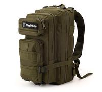 SteelMule Mochila Táctica Militar 26L Impermeable - Correas Ajustables - Mochila MOLLE - Bolsillo Antirrobo - Mochila Supervivencia 2 Días, Senderismo, Caza, Campamento, Airsoft - Mochila Cabina Verde