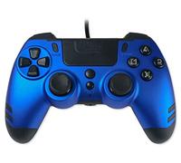 Steelplay Mando Blue Edition para PS4/PC - LED RGB, Cable 3 m, Botones programables