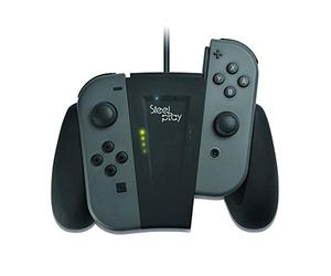 Steelplay - Estación de carga Joycon con cable de 1,8 m para Nintendo Switch-Schwartz