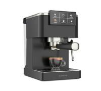 Klarstein SteelPresso Touch Cafetera Espresso - 20 Bares, 1350W, Pantalla Táctil, Espumador de Leche, Depósito 1.5L, Acero Inoxidable, Máquina Café, Diseño Compacto