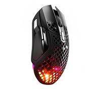 SteelSeries Aerox 5 Wireless - Ratón gaming perforado RGB - Diseño ultraligero resistente al agua - 9 botones - Bluetooth/2,4 GHz - Sensor óptico TrueMove Air 18K DPI