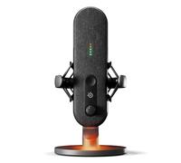 SteelSeries Alias Micro USB para PC - cápsula 3 Veces más Grande para Gaming, Streaming y pódcast - cancelación de Ruido por IA - Control de Silencio y Volumen por led - Soporte antivibraciones