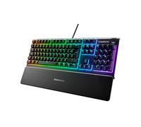 SteelSeries Apex 3 - Teclado RGB para gaming - Iluminación RGB de 10 zonas - Resistencia al agua IP32 - Reposamuñecas magnético superior - Teclado AZERTY Francés