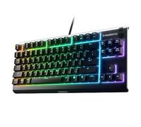 SteelSeries Apex 3 TKL RGB Teclado para juegos - Factor de forma compacto Tenkeyless - Iluminación RGB de 8 zonas - IP32 resistente al agua y al polvo - Interruptor de juego silencioso - Anti-ghosting