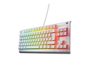 SteelSeries Apex 3 TKL - Teclado Gaming Blanco y RGB - Factor Forma TKL Compacto - Iluminación RGB de 8 Zonas - Resistente a Agua y Polvo - Interruptor Gaming silencioso - FR Layout AZERTY