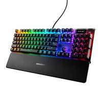 SteelSeries Apex 7 Teclado mecánico para juegos - Pantalla inteligente OLED - Pasaje USB y controles multimedia - Lineal y silencioso - Retroiluminación RGB (interruptor rojo)