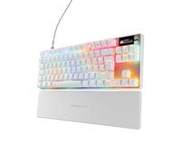 SteelSeries Apex Pro TKL Gen 3 Blanco Interruptores OmniPoint 3.0 - Accionamiento Ajustable - Rapid Trigger - Preajustes - Modo protección - Rapid Tap SOCD - OLED - RGB - Teclas PBT -USB-C -FR AWERTY