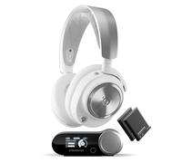 SteelSeries Arctis Nova Pro Wireless multisistema - Controlador neodimio - Cancelación Activa de Ruido - Infinity Power System - ClearCast Gen 2 - PC, PS5, PS4, Móvil - Blanco