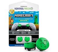 KontrolFreek Minecraft Performance Thumbsticks® - Creeper Editon | PlayStation 5 (PS5) y PlayStation 4 (PS4) | 2 thumbsticks de Altura Media