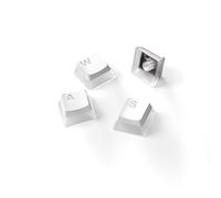 SteelSeries PrismCaps - teclas de doble inyección estilo pudding - termoplástico PBT resistente - compatible con la mayoría de teclados mecánicos - vástagos MX - blanco (Configuración americana)