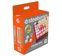 SteelSeries PrismCaps - teclas de doble inyección estilo pudding - termoplástico PBT resistente - compatible con la mayoría de teclados mecánicos - vástagos MX - blanco (Configuración británica)