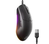 SteelSeries Rival 3 Gen 2 - Raton Gaming - Sensor óptico TrueMove Core de 8500 dpi - Durabilidad de 60 M de clics - Baja latencia - 77g de Peso - Deslizadores 100% PTFE - RGB - Negro