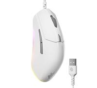 SteelSeries Rival - Ratón para juegos 3 Gen 2, sensor óptico TrueMove Core de 8500 DPI, durabilidad de 60 millones de clics, baja latencia, 77 g, ligero, 100% PTFE pies, RGB, blanco