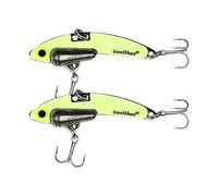 SteelShad Mini Series (1/4 oz) - 2 Pack - Crankbait Lipless para Pesca de Agua Fresca Pesca en Hielo, Pesca en Pan, Tipo de pez, Ballena y bajo